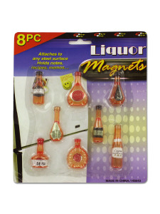 Liquor bottle magnets (set of 8)
