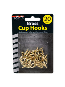 20 Pack brass cup hooks