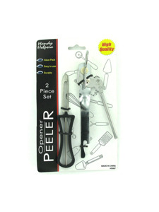 Metal can opener and peeler set