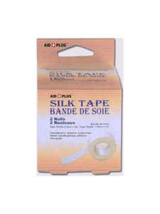 2 rolls hypoallergenic silk tape 1 in and 1/2 in