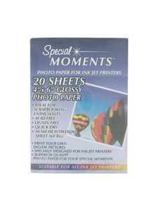 4 x 6 20 sheet glossy photo paper