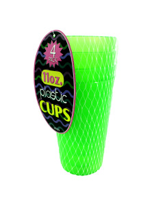 Set of four plastic cups 