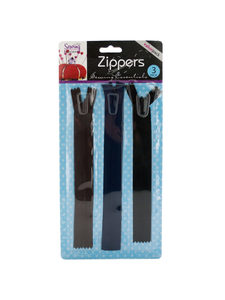 3 Pack zippers (assorted colors)