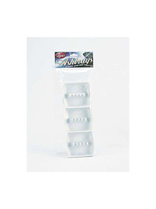 White plastic ashtrays (set of 3)