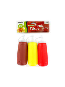 Picnic condiment dispensers