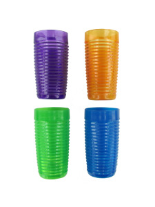 Tumbler with raised ring design
