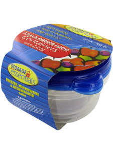 Round food containers with lid