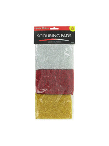Set of three scouring pads
