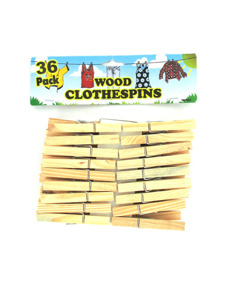 Wooden clothespins
