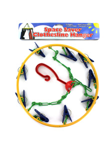Space saver clothesline hanger