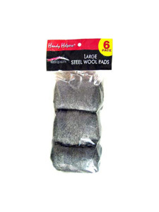 Large size steel wool pads (set of 6)