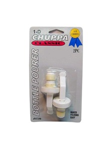 2pc bottle pourer, white