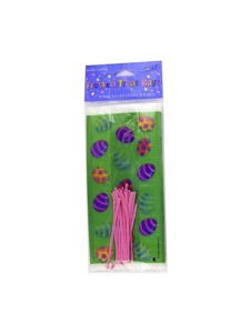 treat bags small 20 pk w/twist ties eggs