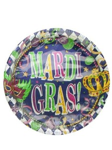 mardi gras 8 pack 6.75 inch plates