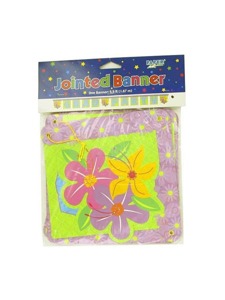 jointed grad party hawaiian print banner 4 1/2 feet