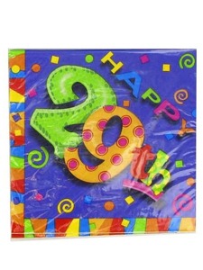 29th birthday party napkins 16pk.