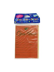 open house inserts 25 per pack red