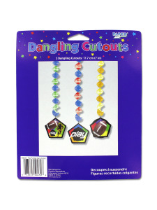 3 pack dangling cutouts
