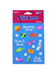 4 sheet shopping spree diva stickers
