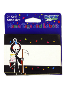 grim reaper 24 pack self adhesive nametags