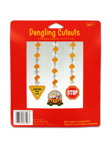 3 construction party themed dangling cutouts