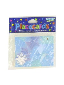 placecards 12 pk snowflake