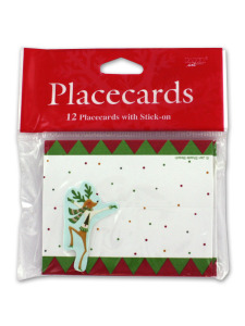 placecards 12 pk reindeer