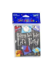inviations 8 pk retro new year