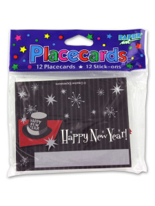placecards 12 pk retro new year