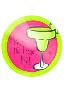 8 margarita party plates 6.75 inches
