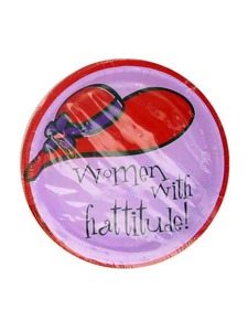 8pk. women with attitude party plates 6.75 inches