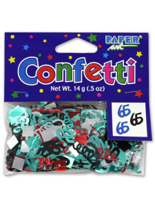 65th birthday confeti