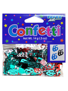 65th birthday confeti