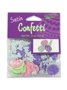 satin confetti pastel eggs