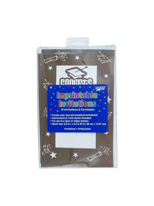imprintable 10 pack invites 8.5 x 5.5 brown