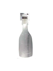 cutout 12 in champagne bottle silver
