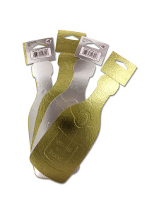 cutout 8 in champagne bottle silver