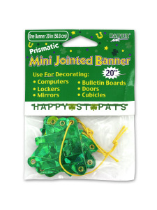 jointed banner mini 20 in happy st pats