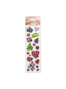stickers hearts one sheet