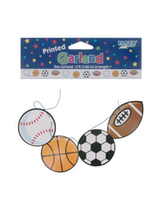 #1 sport printed garland