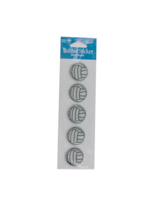 all star volleyball bubble sticker sheet