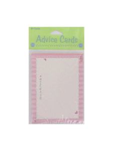 baby girl 20 count mom to be advice cards