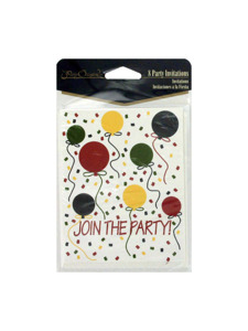 balloons 8 count invitations/envelopes