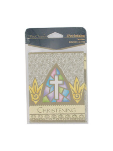 believe 8 count christening party invitations/envelopes