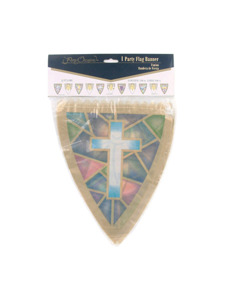 believe 12 ft party flag banner