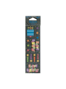 happy birthday stickers, 1 sheet