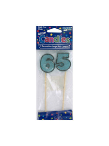birthday two decorative large pick candles 6 and 5