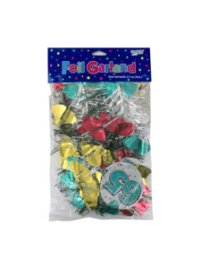 birthday 65 foil garland banner 9 foot