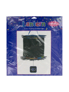 birthday 40th printed lantern with foil fringe 10 x 13 inch
