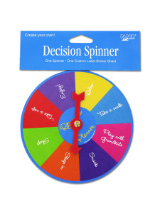 birthday stripes decision planner spinner with sticker sheet